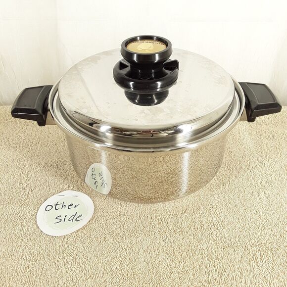 Kitchen Craft 3 Qt Stock Pot Pan w/ Vent Lid, Stainless Steel Cookware West Bend - Picture 4 of 14